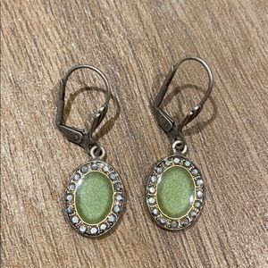 Pretty pale green earrings from France. Brand new.
